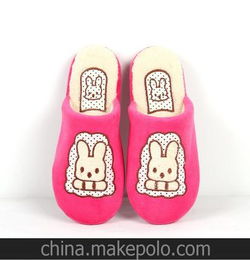 棉拖鞋批發(fā) 秋冬新款家居拖鞋 可愛兔子情侶室內(nèi)軟底拖鞋廠家