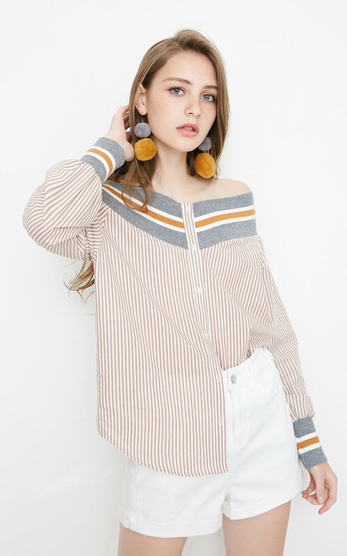 綾致 vero moda春夏新款螺紋一字領條紋燈籠袖襯衫女 318305510 rs服裝 ?？ㄉ坛? />
</span>
<span id=