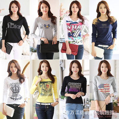 【自主品牌2017秋季長(zhǎng)袖t恤女裝外貿(mào)原單韓版女式T恤廠家直銷長(zhǎng)袖打底衫女裝長(zhǎng)袖】東莞市萬江德韻服裝銷售部 - 產(chǎn)品庫(kù)